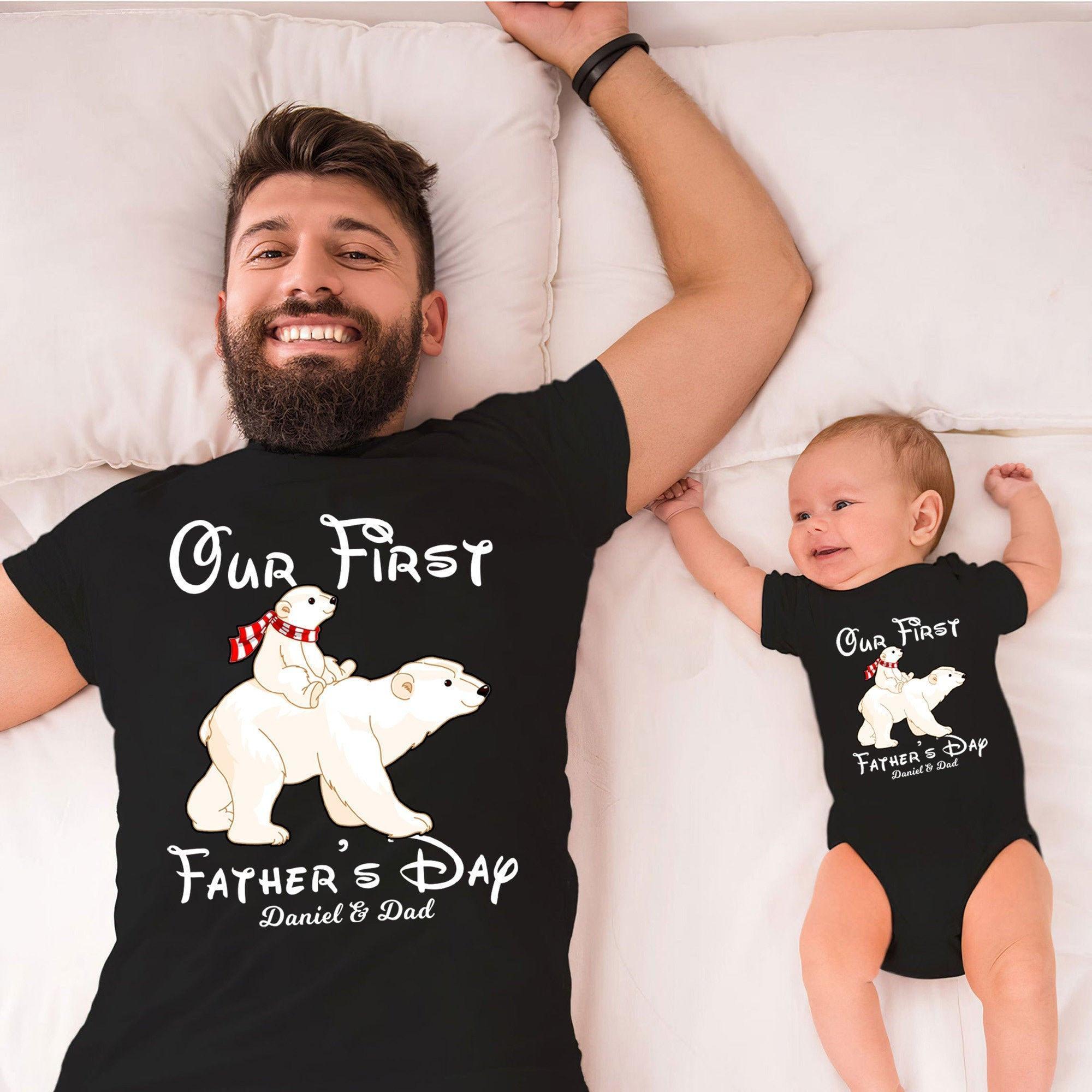 Fathers Day Shirts From Daughter Personalized First Fathers Shirt